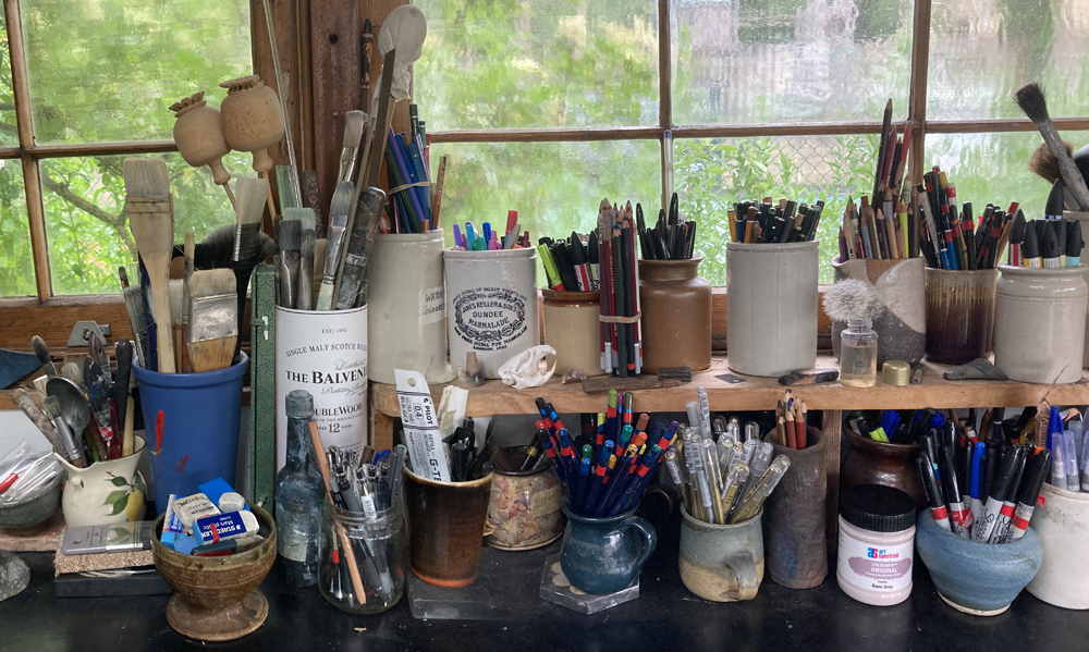 Thursday June 24th (2021) A well stocked studio bench .... width=