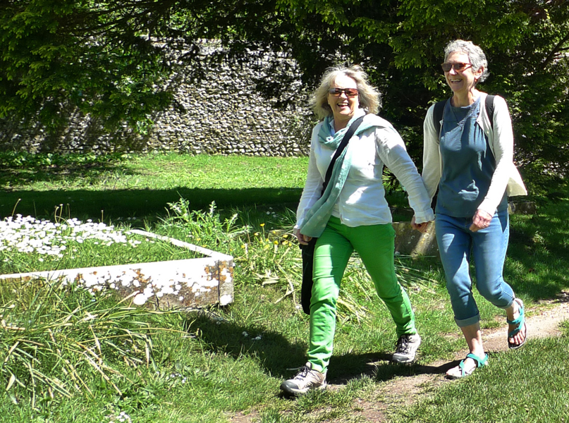 Friday May 19th (2017) Lyn and Jude in Jevington Churchyard width=