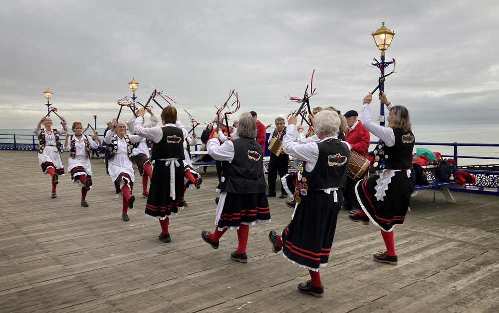 Saturday October 26th (2024) Clog dancers celebrate our move to Eastbourne width=