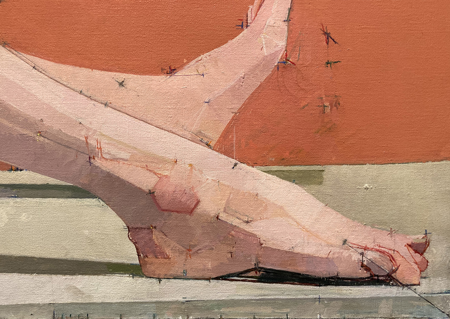 Monday July 15th (2024) The Diagonal (detail) by Euan Uglow width=