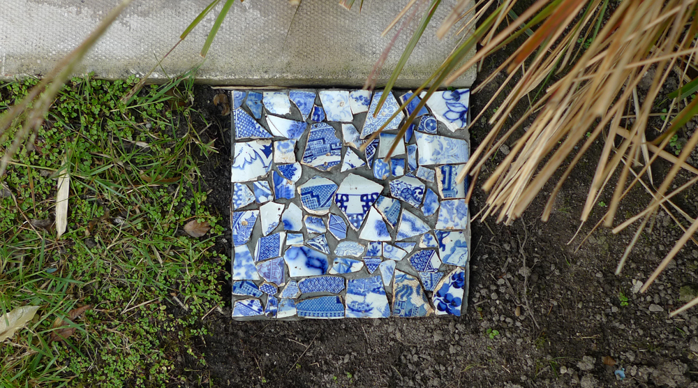Saturday July 18th (2020) Jude's mosaic in blue and white. width=