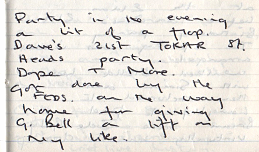 Sunday January 25th (2026) Diary entry for Tuesday 9th October 1973 width=
