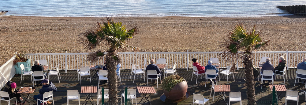 Tuesday January 13th (2026)&nbsp;A very still morning at the beach cafe