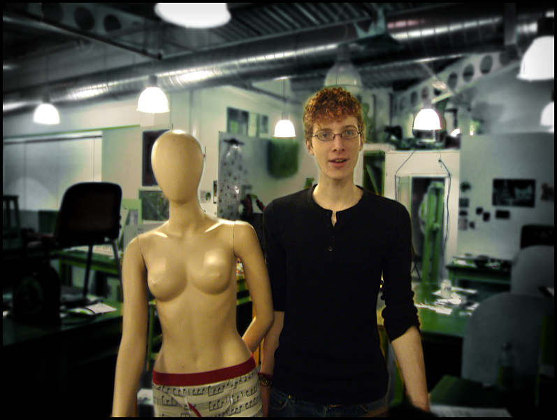 Tuesday November 17th (2009) Mikki and a mannequin. width=