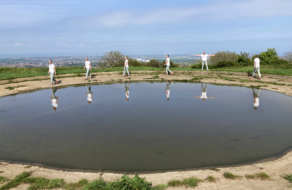 Monday May 13th (2024) Walking around the dew pond width=