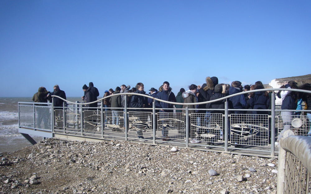 Thursday March 8th (2018) German students arrive at Birling Gap ... width=