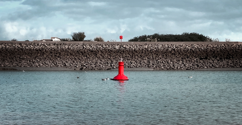 Thursday October 30th (2025) Red lifebuoy and red channel buoy