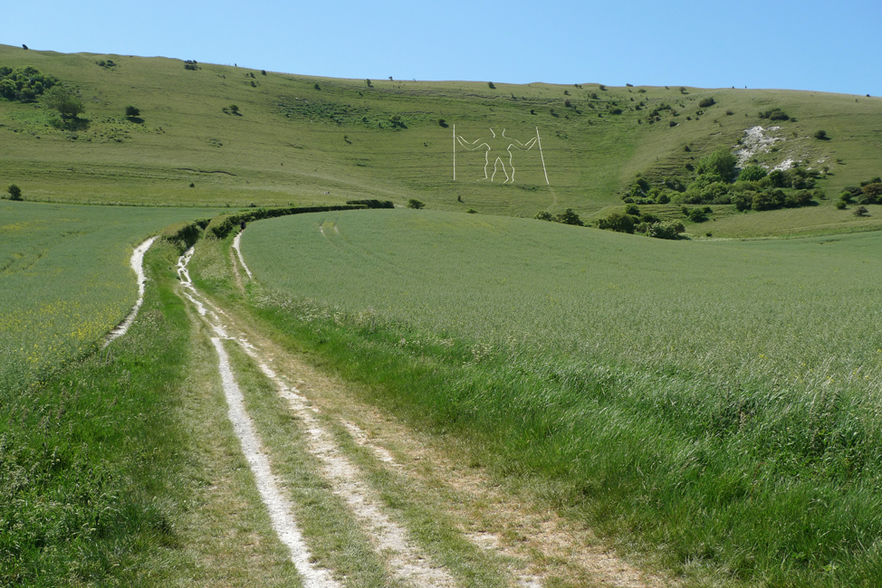 Wednesday May 27th (2020) The path to the Long Man of Wilmington. width=