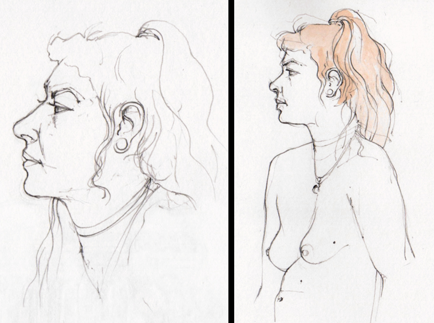 Friday May 3rd (2024) Life Drawing at the All Saints Centre, Lewes. width=