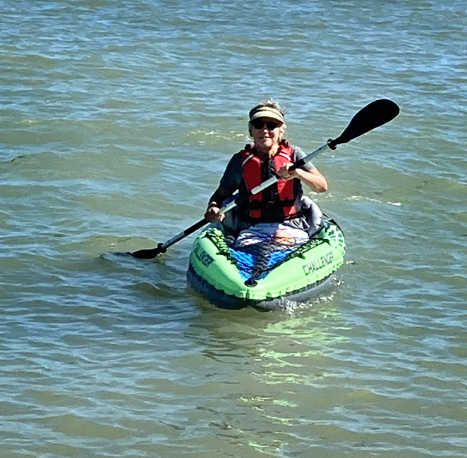 Friday July 16th (2021) Jude takes her kayak out ... width=