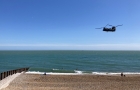 04: Low flying Chinook at the beach today.