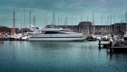 A big yacht in Sovereign Harbour