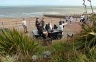 02: Filming a group of joggers on Eastbourne promenade.