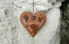 Rusting heart at the Holy Well.